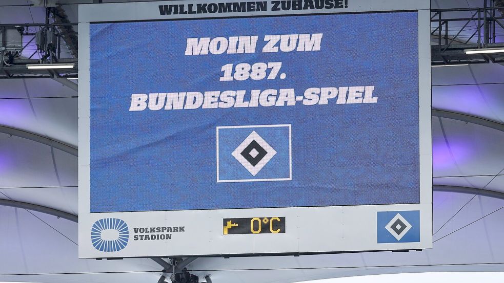 Ungewöhnliches Jubiläum: Der 1887 gegründete HSV bestritt sein 1.887 Bundesliga-Spiel. Foto: Christian Charisius