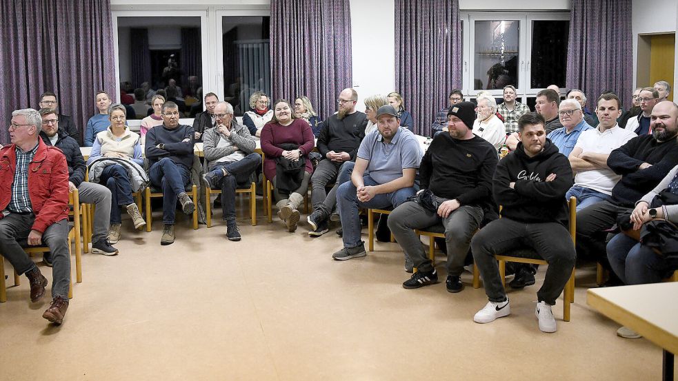 Viele Interessierte waren am 22. Januar zur Sitzung des Ortsrates Flachsmeer erschienen. Foto: Melchert Stromann