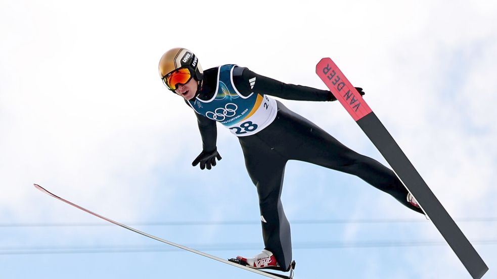 Nach dem Skispringen war der Rückstand für Vinzenz Geiger bereits riesig. Foto: Daniel Karmann