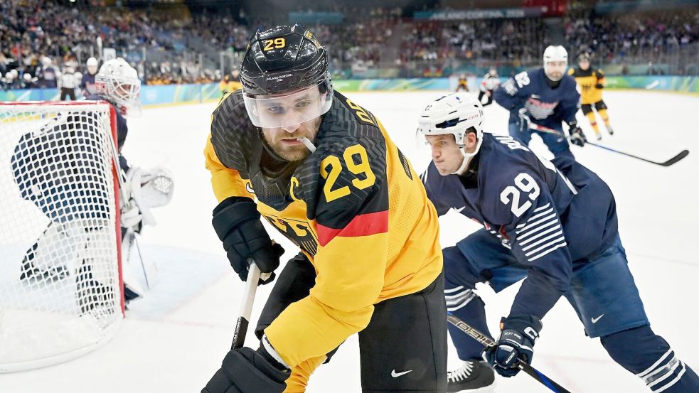 Superstar Leon Draisaitl sammelte drei Scorerpunkte gegen Frankreich. Foto: Peter Kneffel