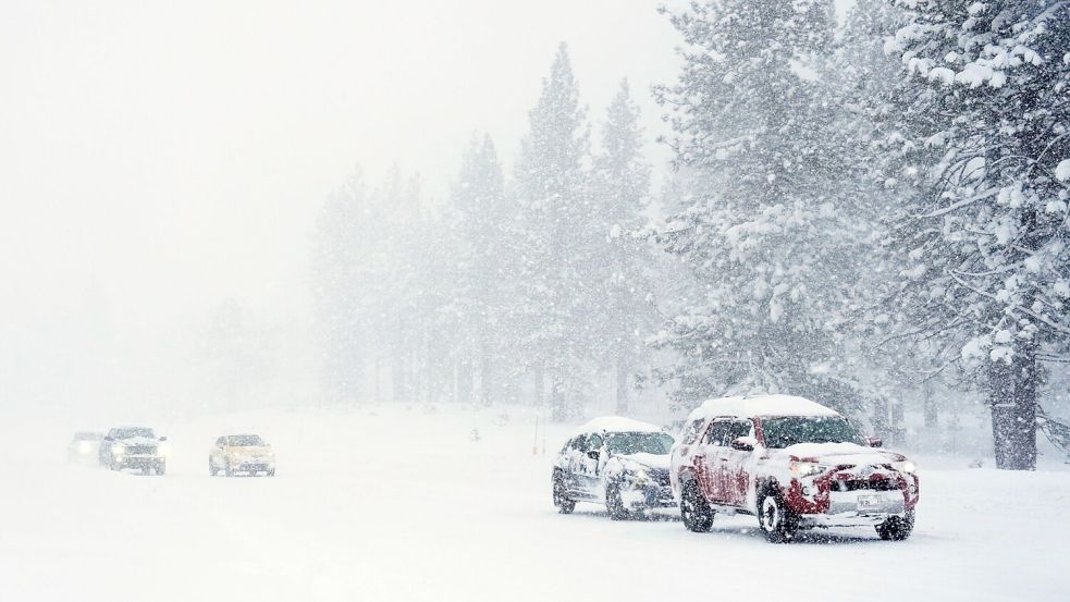 In Kalifornien ist viel Schnee gefallen. Foto: Brooke Hess-Homeier/AP/dpa