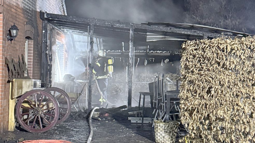 Einsatzkräfte gingen unter Atemschutz vor. Foto: privat