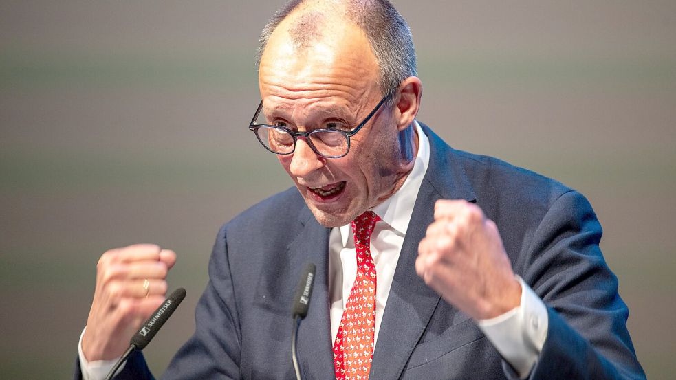 Beim Politischen Aschermittwoch in Trier gab sich Merz kämpferisch. Foto: Harald Tittel