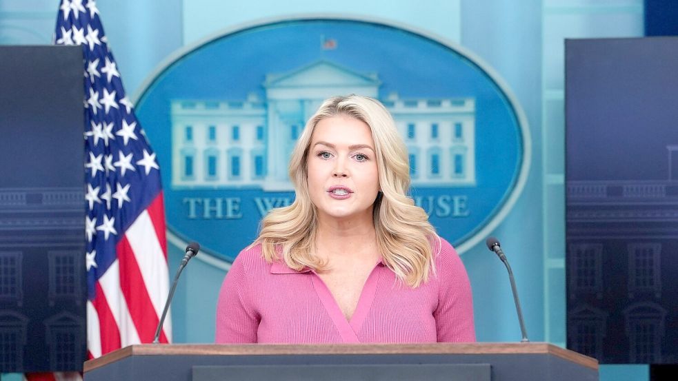 Die Pressesprecherin des Weißen Hauses, Leavitt, sagte, für den Iran wäre es „sehr klug“, ein Abkommen zu schließen. Foto: Alex Brandon/AP/dpa