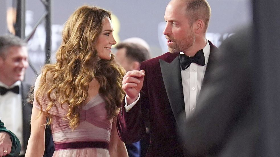 Kate und William zeigten sich ebenso bei der Verleihung. Foto: James Manning