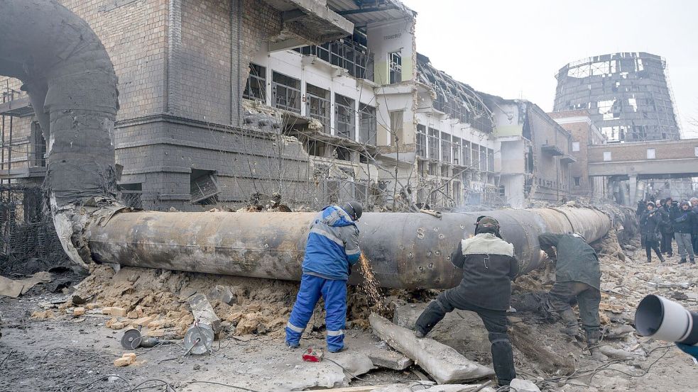 Die EU will die Ukraine beim Wiederaufbau von Infrastruktur unterstützen. (Archivbild) Foto: -/Kyodo/dpa