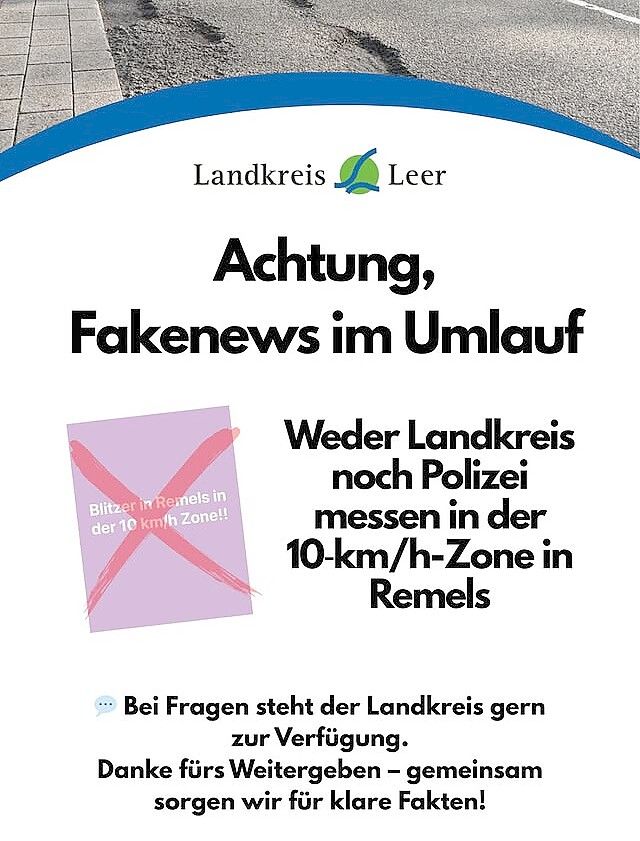 Diesen Beitrag teilte der Landkreis Leer am Donnerstag, 26. Februar 2026. Foto: Landkreis Leer/Facebook/Instagram