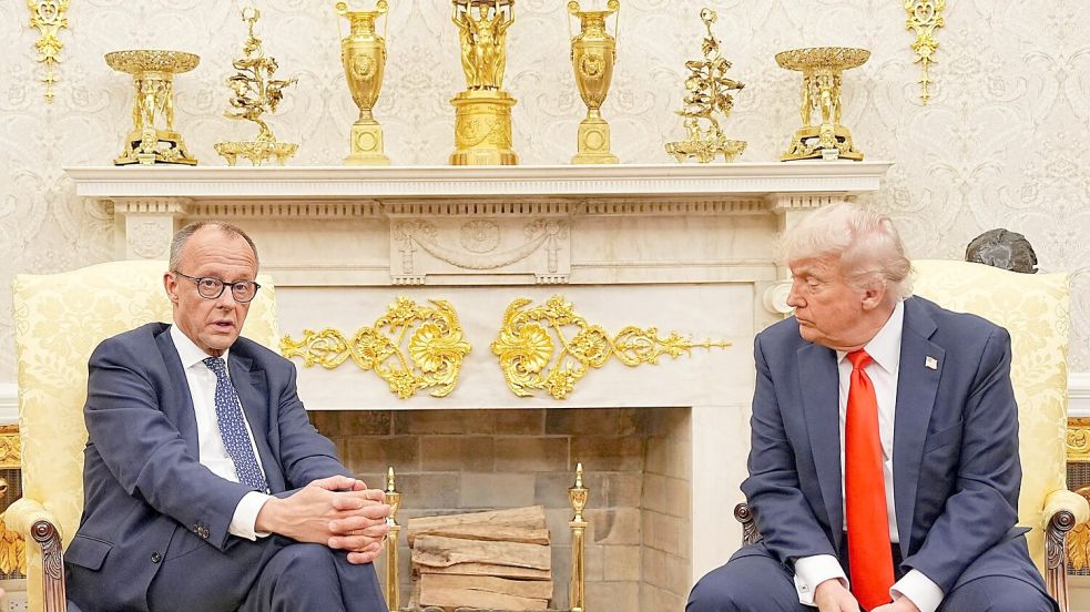 Merz kennt das Oval Office im Weißen Haus bereits. (Archivbild) Foto: Michael Kappeler