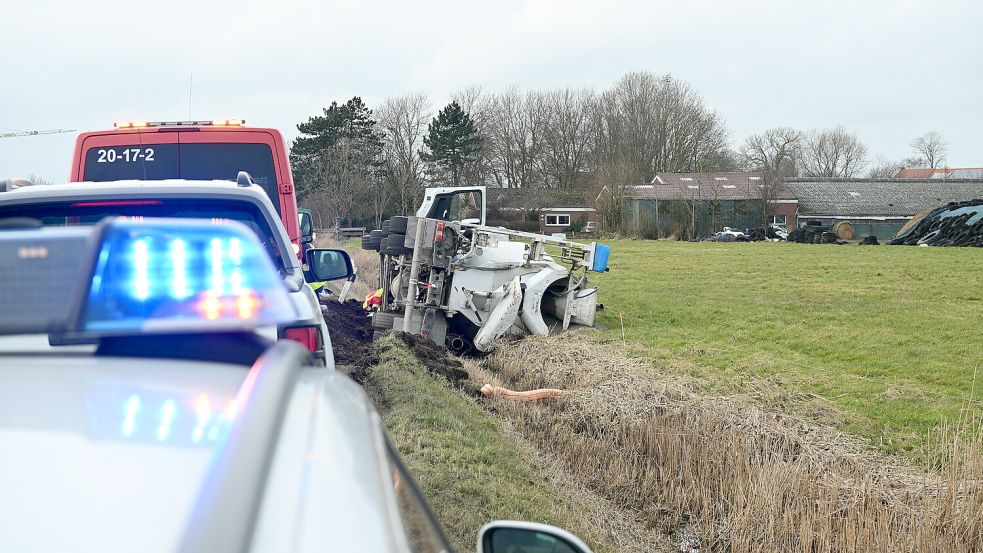 Der Unfall passierte auf gerader Strecke in Richtung Greetsiel.