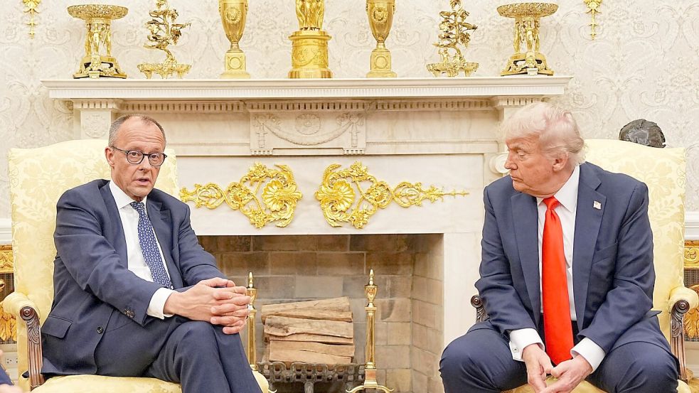 Beim letzten Aufeinandertreffen im Oval Office haben sich Trump und Merz ziemlich gut verstanden. Foto: Michael Kappeler