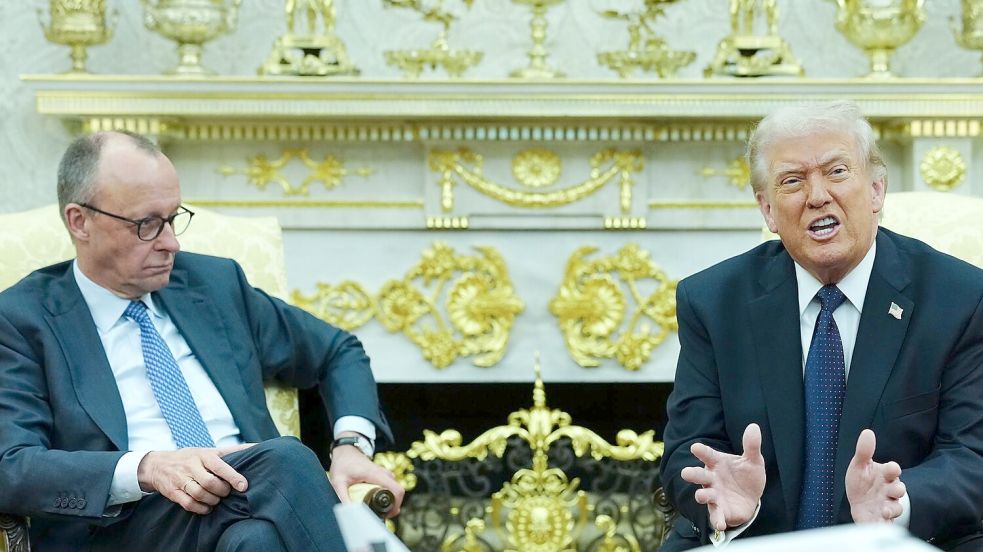 Treffen im Weißen Haus: Trump prägt Tempo und Themen Foto: Kay Nietfeld/dpa