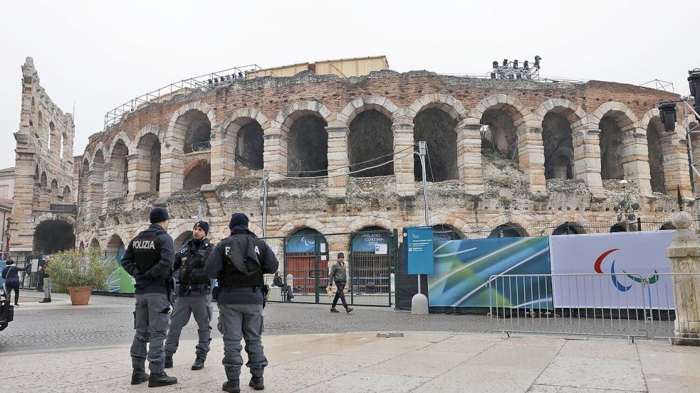 Die Eröffnungsfeier findet ohne Athleten als Fahnenträger in Verona statt. Foto: -/kyodo/dpa
