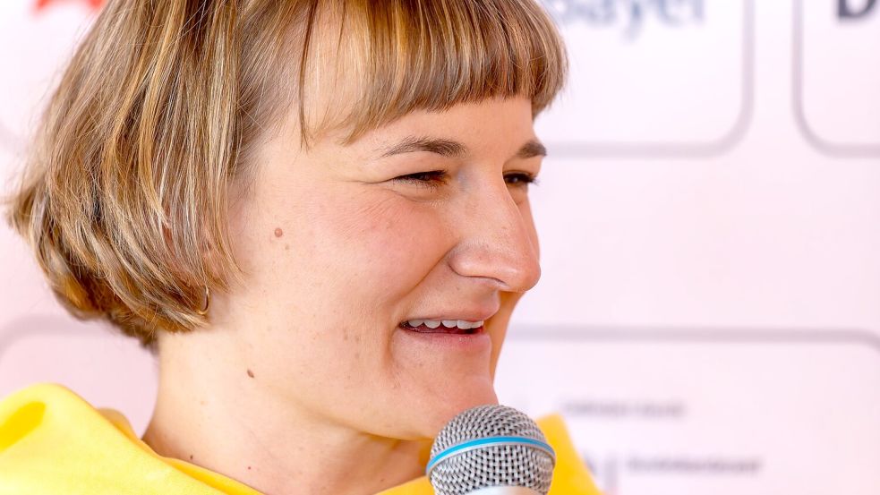 Fahnenträgerin 2.0: Anna-Lena Forster. Foto: Philipp von Ditfurth/dpa