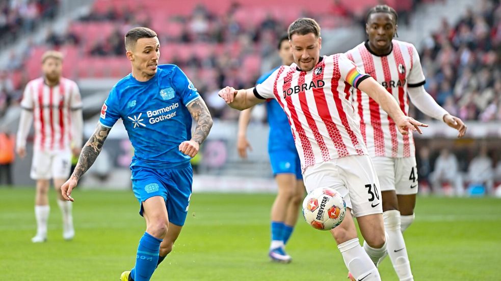 Es war ein packendes Duell zwischen Freiburg und Leverkusen. Foto: Achim Keller