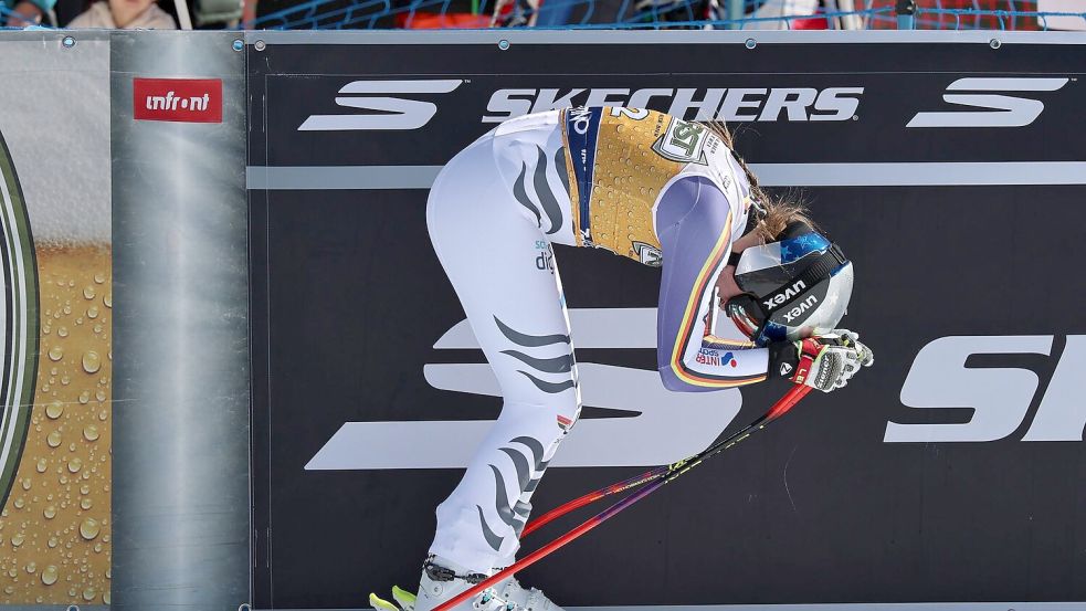 Erlebte wechselhafte Tage in Val di Fassa: Emma Aicher. Foto: Marco Trovati/AP/dpa