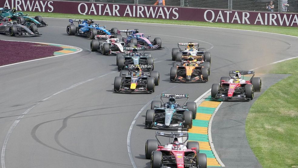 Beim Start ging es in Melbourne hoch her. Foto: Asanka Brendon Ratnayake/AP/dpa