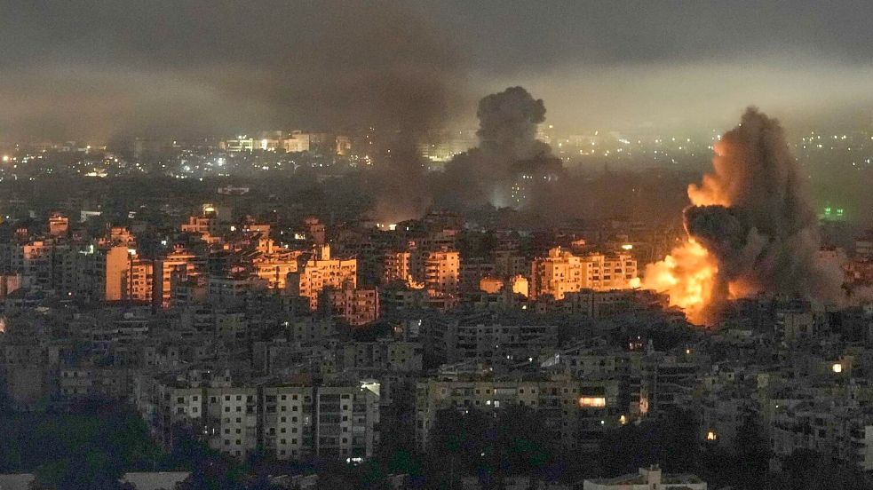 Die israelische Luftwaffe hat Hisbollah-Stellungen im Libanon angegriffen. Foto: Bilal Hussein/AP/dpa
