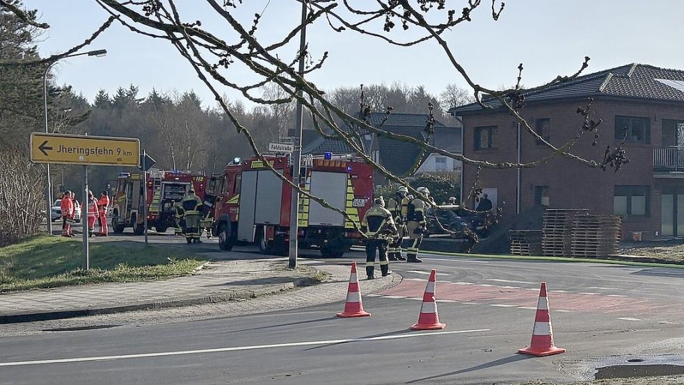 In Leer wurde die Feuerwehr in die Logabirumer Straße gerufen. Foto: Jasmin Keller