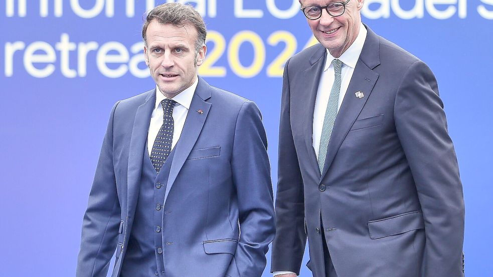 Der eine will Eurobonds, der andere bleibt beim „Nein“: Emmanuel Macron und Friedrich Merz. Foto: picture alliance / dts