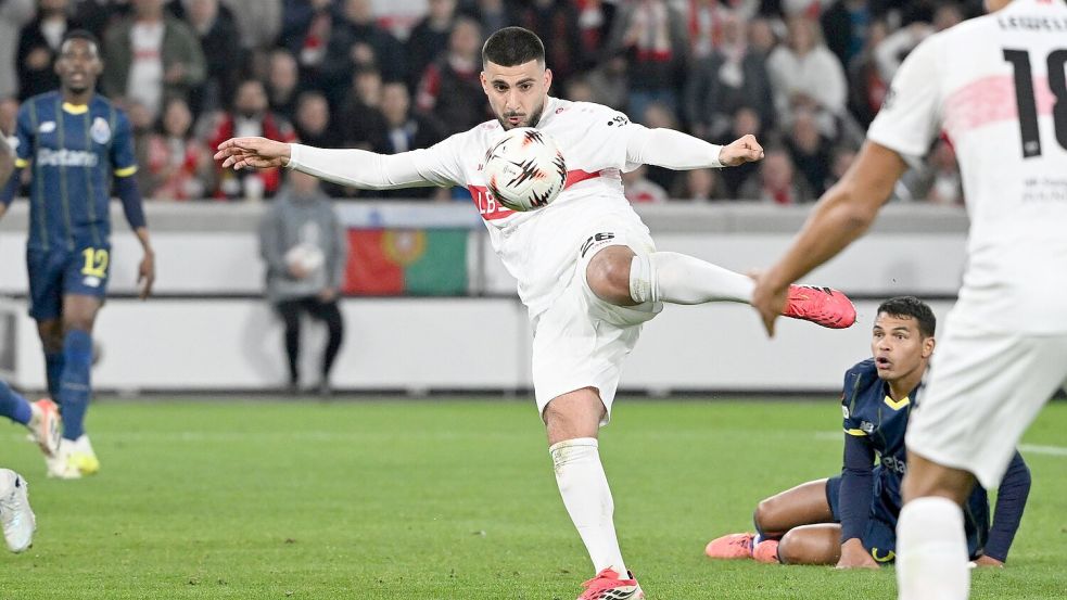 Undav traf sehenswert aus der Drehung zum 1:2. Foto: Marijan Murat