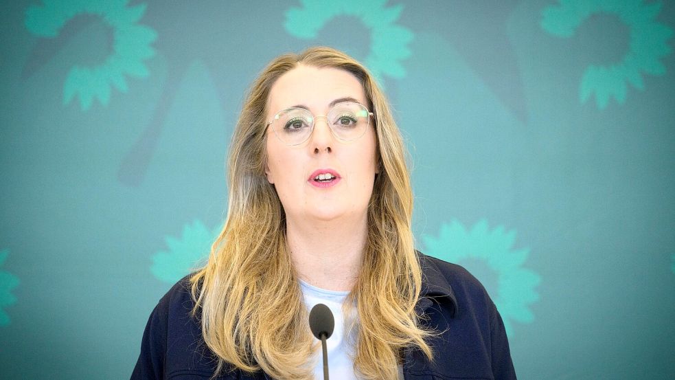 Spart nicht mit Kritik an Friedrich Merz im Bundestag: Grünen-Co-Fraktionschefin Katharina Dröge. Foto: dpa/Bernd von Jutrczenka