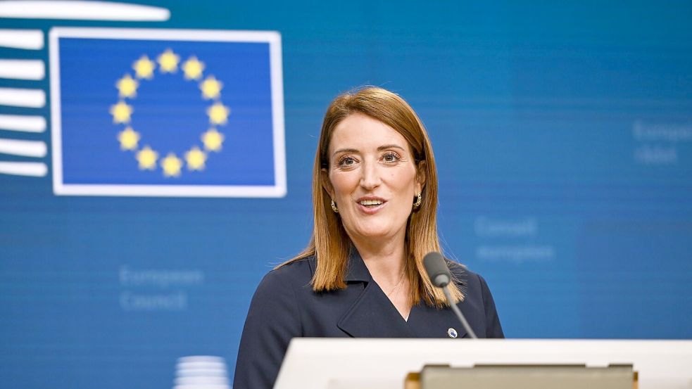 Roberta Metsola sieht den Weg frei für die weitere Arbeit am Handelsabkommen. (Archivbild) Foto: Harry Nakos/AP/dpa