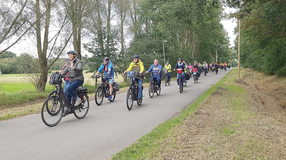 Die gemeinsame Tour der drei Oberledingerland-Gemeinden anlässlich der Stadtradel-Aktion wird immer gut angenommen. Foto: Gemeinde Westoverledingen