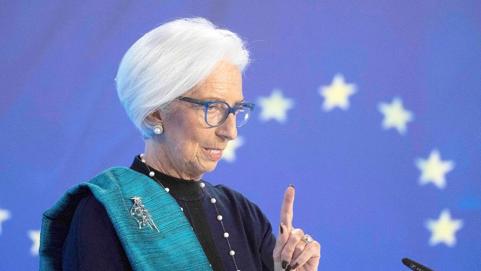 Oberstes Ziel der Währungshüter um EZB-Präsidentin Christine Lagarde sind stabile Preise im Euroraum. (Archivbild) Foto: Boris Roessler