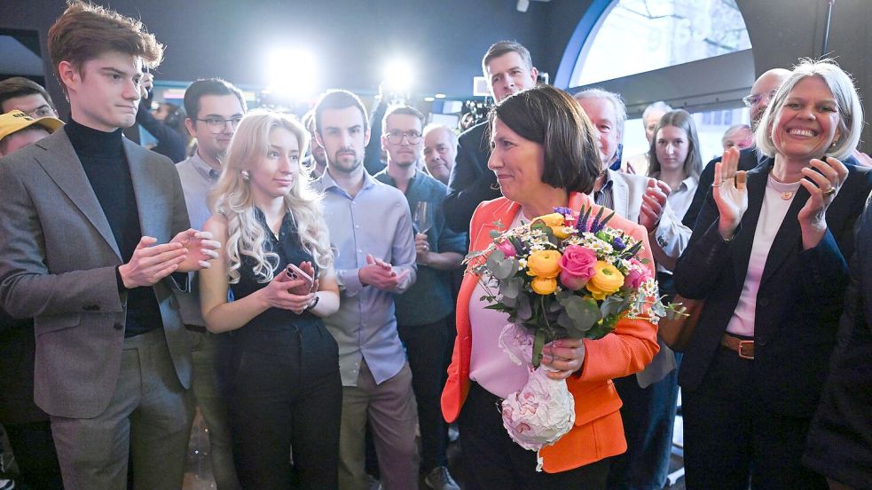 Niederschmettender Wahlabend für die FDP-Spitzenkandidatin in Rheinland-Pfalz, Daniela Schmitt. Foto: Federico Gambarini