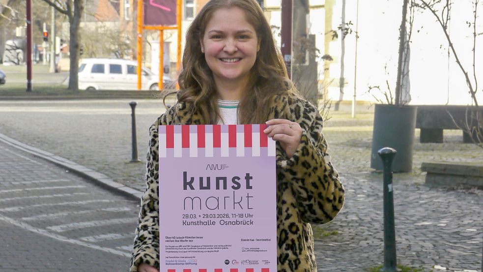 Eva Lause organisiert den Kunstmarkt „Art Mash-Up“ in der Osnabrücker Kunsthalle. Foto: Pascal Grötemeyer