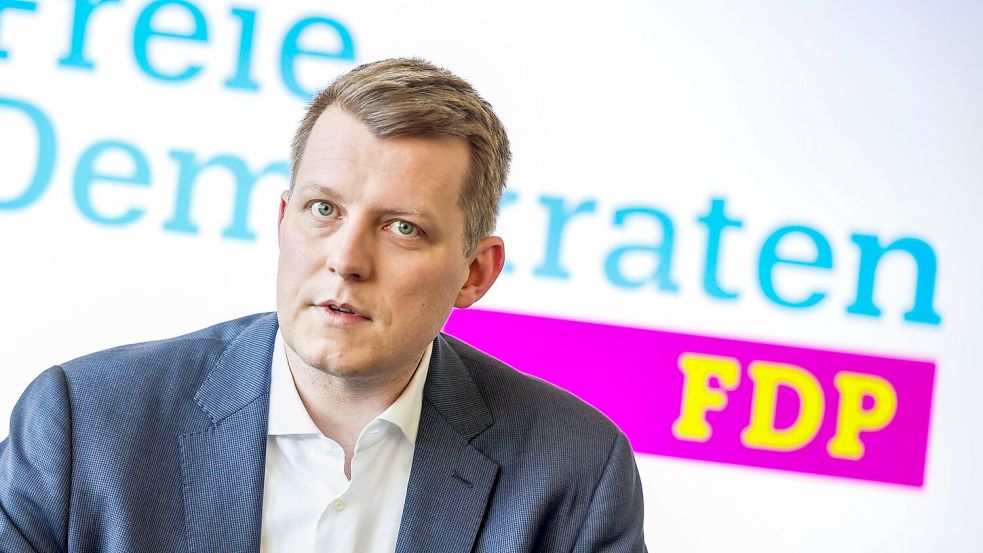 NRW-FDP-Chef Henning Höne gab bekannt, dass er als Bundesvorsitzender der Partei kandidiert. Foto: Christoph Reichwein