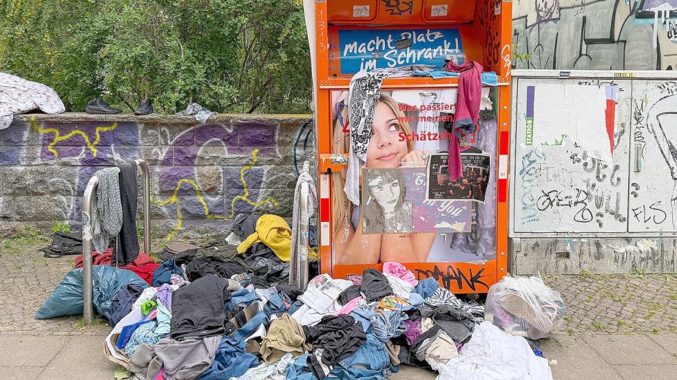 Die Qualität der Abgaben in Kleidercontainern sinkt. (Archivbild) Foto: Jan Woitas