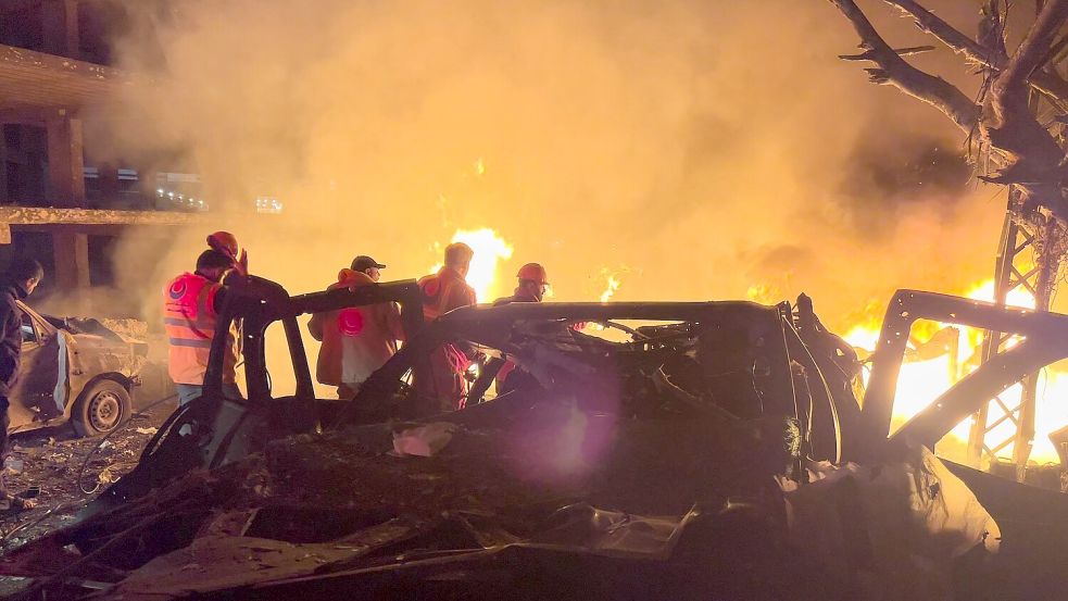 Bei den nächtlichen Angriffen Israels in Beirut kommt es zu Todesopfern. Foto: Hussein Malla