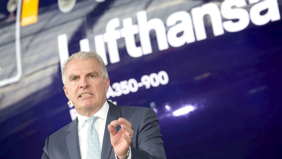 Lufthansa-Chef Carsten Spohr hat in München schon einmal vorgefeiert. Foto: Karl-Josef Hildenbrand