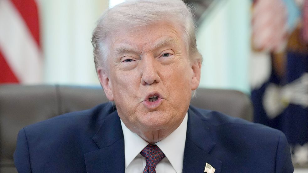 US-Präsident Donald Trump hat sich mit unmissverständlichen Worten an den Iran. Foto: dpa/Alex Brandon