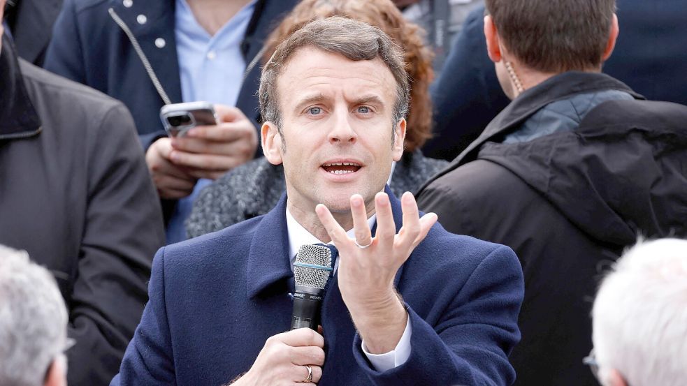 Vor Präsidentschaftswahl in Frankreich - Emmanuel Macron Foto: dpa/Ludovic Marin