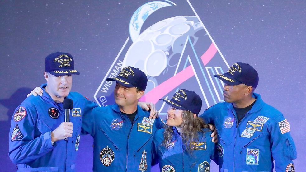 Die vier Astronauten wurden zurück in Houston gefeiert. Foto: Michael Wyke