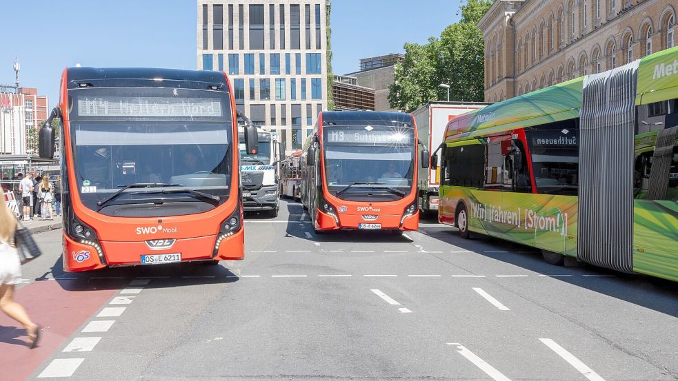 Am Montag und Dienstag, 20. und 21. April, kommt es zu massiven Einschränkungen im Osnabrücker Busverkehr. Grund ist ein Warnstreik-Aufruf der Gewerkschaft Verdi. Foto: Benjamin Beutler