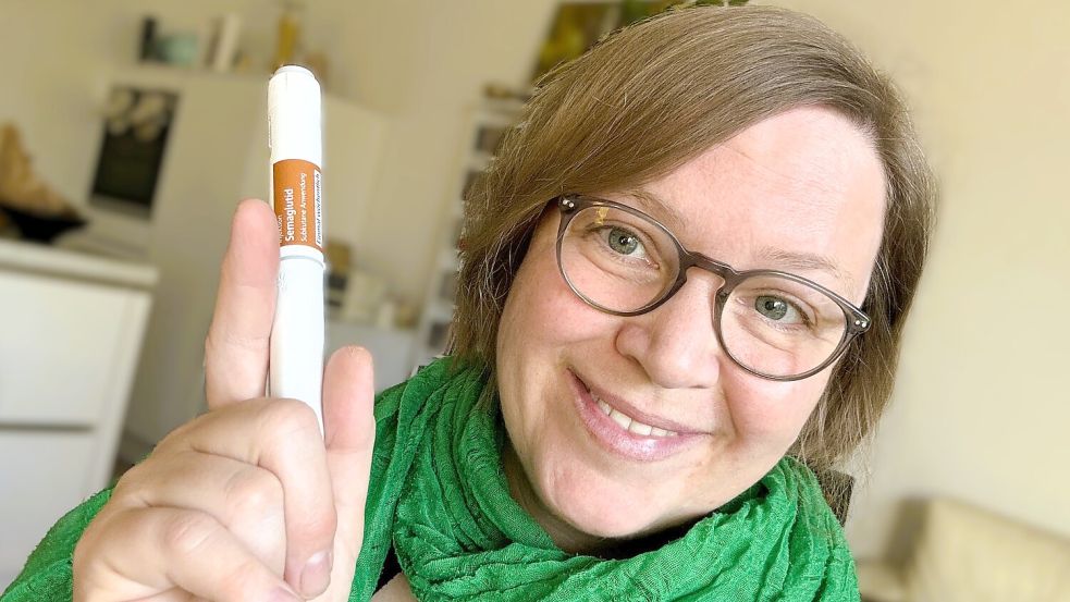 Abnehmspritze im Selbstversuch: Die Wiesmoorer Redakteurin Nicole Böning testet Wegovy – und ist auf der Suche nach Antworten jenseits des Hypes. Foto: Nicole Böning