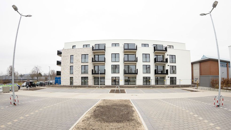 Bald bezugsfertig: So sieht der Wio-Neubau an der Günther-Kittelmann-Straße im Osnabrücker Landwehrviertel aus – und die Nachfrage ist groß. Foto: Tobias Saalschmidt