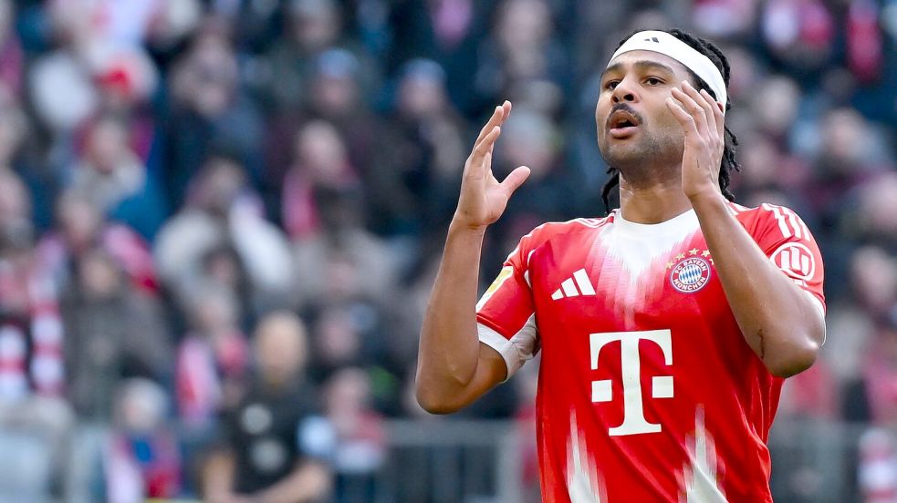 Serge Gnabry fehlt dem FC Bayern wohl bis zum Saisonende. (Archivbild) Foto: Sven Hoppe