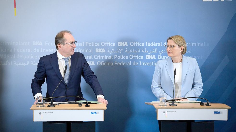Details des Entwurfs stimmten Bundesjustizministerin Stefanie Hubig (SPD) und Bundesinnenminister Alexander Dobrindt (CSU) miteinander ab. (Archivfoto) Foto: Bernd von Jutrczenka/dpa