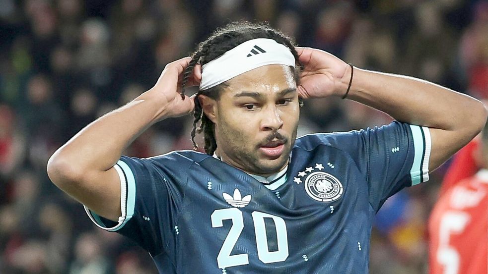 Serge Gnabry fällt für die Fußball-WM aus. (Archivbild) Foto: Christian Charisius