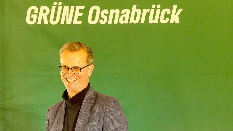 Volker Bajus von Bündnis 90/Die Grünen bewirbt sich um das Amt des Osnabrücker Oberbürgermeisters. Foto: Leon Randel