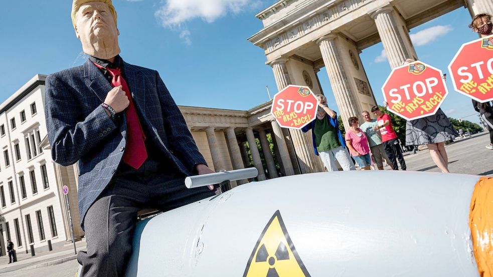 „Eine Atomwaffe sollte niemals von irgendjemandem eingesetzt werden dürfen“, meint Donald Trump. (Archivbild) Foto: Fabian Sommer