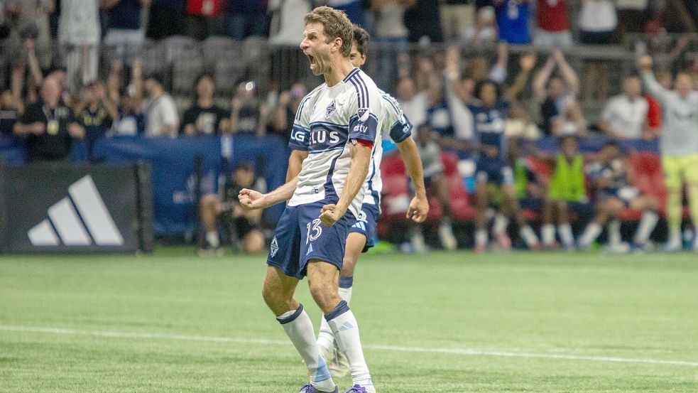 Fühlt sich in der etwas anderen Fußballwelt wohl: Thomas Müller erlebt seinen Sport in Kanada bei den Vancouver Whitecaps von einer neuen Seite. Foto: IMAGO/ZUMA Press Wire