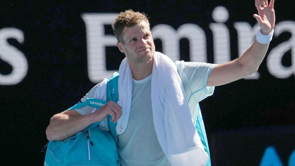 In Madrid muss sich Yannick Hanfmann früh aus dem Turnier verabschieden. (Archivbild) Foto: Dita Alangkara/AP/dpa