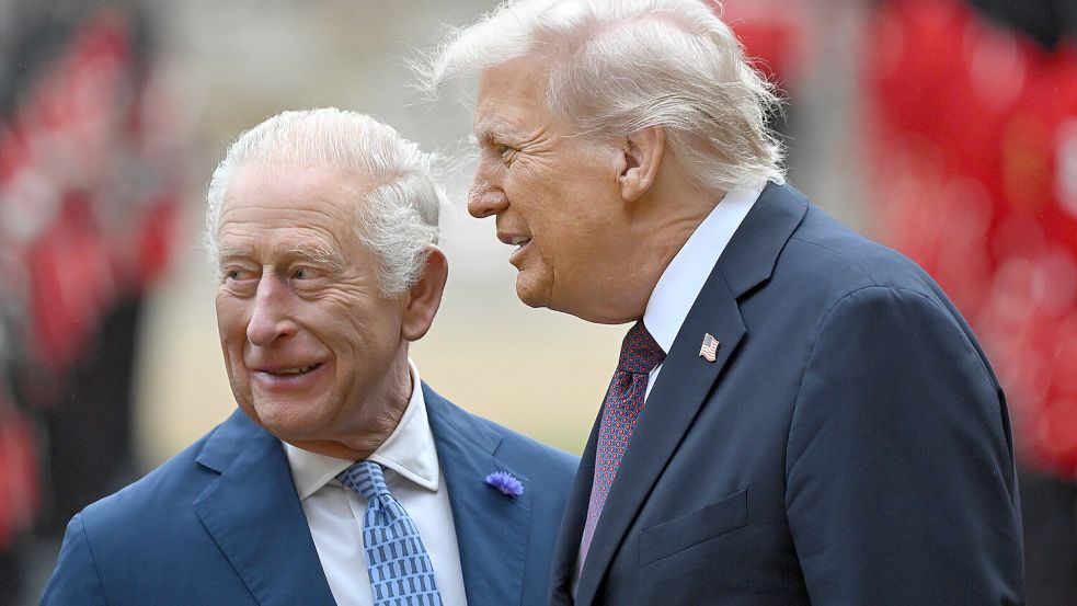 US-Präsident Trump hält König Charles III. für einen „fantastischen Mann“ Foto: DPA/Eddie Mulholland