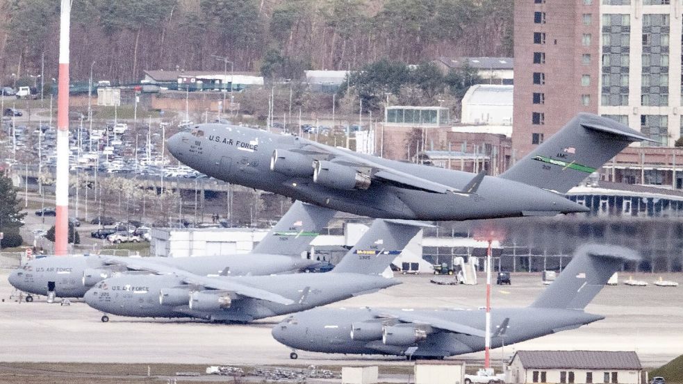 Die US-Airbase in Ramstein ist die zentrale Luftdrehscheibe für Europa und den Nahen Osten. (Archivbild) Foto: Boris Roessler