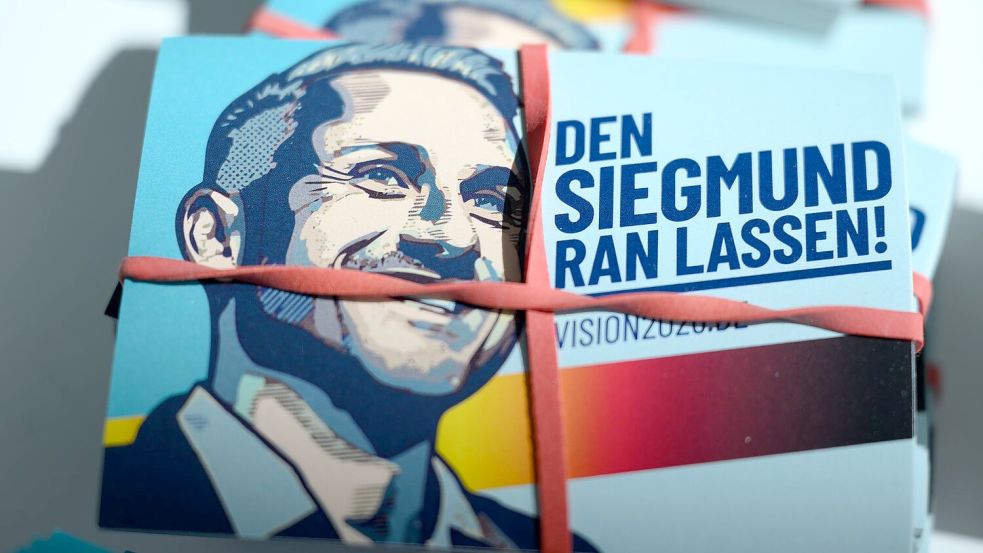 Werbematerial mit AfD-Spitzenkandidat Ulrich Siegmund ist reichlich vorhanden. (Archivbild) Foto: Hendrik Schmidt
